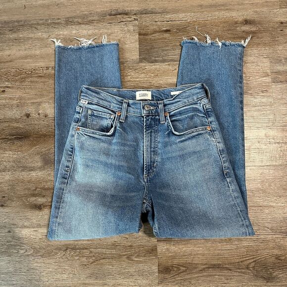 Citizens of Humanity Daphne Crop Premium Vintage Jeans Size 24 Distressed - Picture 1 of 6